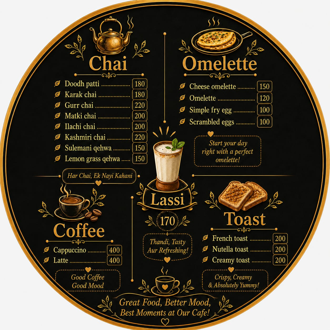 Chai & Breakfast full menu